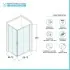 Box doccia angolare 70x70 cm doppio scorrevole in cristallo trasparente Ted