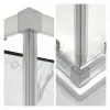 Box doccia angolare 80x80 cm doppio scorrevole in cristallo trasparente Ted