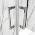 Box doccia angolare 70x100 cm doppio scorrevole in cristallo trasparente Ted