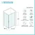Box doccia angolare 70x120 cm doppio scorrevole in cristallo trasparente Ted