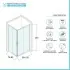 Box doccia angolare 80x100 cm doppio scorrevole in cristallo trasparente Ted