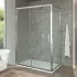 Box doccia angolare 80x140 cm scorrevole in cristallo trasparente Ted