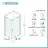 Box doccia angolare 80x120 cm scorrevole in cristallo trasparente Ted