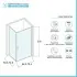 Box doccia angolare 70x70 cm con porta battente in cristallo trasparente Ted