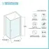 Box doccia angolare 80x80 cm con porta battente in cristallo trasparente Ted