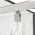Box doccia angolare 80x80 cm con porta battente in cristallo trasparente Ted