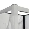 Box doccia angolare 80x80 cm con porta battente in cristallo trasparente Ted