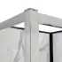 Box doccia angolare 80x80 cm con porta battente in cristallo trasparente Ted