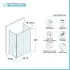 Box doccia 80x70x80 cm con doppio scorrevole trasparente H 200 cm Ted