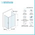 Box doccia 70x120x70 cm con doppio scorrevole trasparente H 200 cm Ted