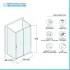 Box doccia 70x140x70 cm con porta scorrevole trasparente H 200 cm Ted