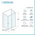 Box doccia 70x100x70 cm con porta scorrevole trasparente H 200 cm Ted