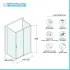 Box doccia 70x120x70 cm con porta scorrevole trasparente H 200 cm Ted
