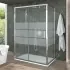 Box doccia 70x120x70 cm con porta scorrevole serigrafata H 200 cm Ted