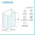 Box doccia 70x70x70 cm porta a soffietto trasparente H 200 cm Ted