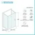 Box doccia 70x70x70 cm porta a soffietto trasparente H 200 cm Ted