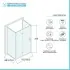 Box doccia 70x80x70 cm porta a soffietto trasparente H 200 cm Ted