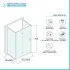 Box doccia 80x80x80 cm porta a soffietto trasparente H 200 cm Ted