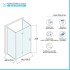 Box doccia 70x90x70 cm porta a soffietto trasparente H 200 cm Ted