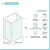 Box doccia 70x70x70 cm con porta a battente trasparente H 200 cm Ted