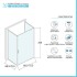 Box doccia 70x70x70 cm con porta a battente trasparente H 200 cm Ted
