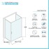 Box doccia 80x70x80 cm con porta a battente trasparente H 200 cm Ted