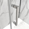 Box doccia 80x70x80 cm con porta a battente trasparente H 200 cm Ted