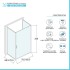 Box doccia 70x80x70 cm con porta a battente trasparente H 200 cm Ted