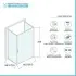 Box doccia 70x90x70 cm con porta a battente trasparente H 200 cm Ted