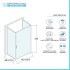 Box doccia 70x90x70 cm con porta a battente serigrafata H 200 cm Ted
