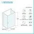 Box doccia 70x80x70 cm con porta a battente serigrafata H 200 cm Ted