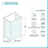 Box doccia 80x90x80 cm con porta a battente trasparente H 200 cm Ted