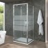 Box doccia 80x80x80 cm con porta a battente serigrafata H 200 cm Ted
