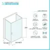 Box doccia 80x80x80 cm con porta a battente serigrafata H 200 cm Ted