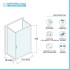 Box doccia 80x80x80 cm con porta a battente serigrafata H 200 cm Ted