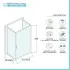 Box doccia 80x80x80 cm con porta a battente serigrafata H 200 cm Ted