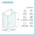 Box doccia 80x90x80 cm con porta a battente serigrafata H 200 cm Ted