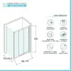 Box doccia 80x170 cm con porta scorrevole trasparente H 200 cm Ted