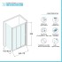 Box doccia 80x170 cm con porta scorrevole trasparente H 200 cm Ted
