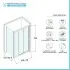 Box doccia 80x170 cm con porta scorrevole trasparente H 200 cm Ted