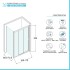 Box doccia 70x170 cm con porta scorrevole trasparente H 200 cm Ted