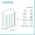 Box doccia 70x170 cm con porta scorrevole trasparente H 200 cm Ted