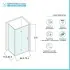 Box doccia 80x70 cm con porta a soffietto trasparente H 200 cm Ted
