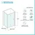 Box doccia 70x70 cm con porta a soffietto trasparente H 200 cm Ted