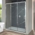 Porta doccia nicchia 170 cm scorrevole 3 ante trasparenti H 200 cm Ted