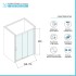 Porta doccia nicchia 170 cm scorrevole 3 ante trasparenti H 200 cm Ted