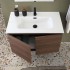 Mobile bagno sospeso 80 cm noce canaletto con 2 ante soft-close Kleo