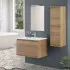Mobile bagno sospeso 80 cm rovere africa con 2 ante soft-close Kleo
