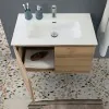 Mobile bagno sospeso 80 cm rovere africa con 2 ante soft-close Kleo