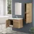Mobile bagno sospeso 80 cm rovere africa con 2 ante soft-close Kleo